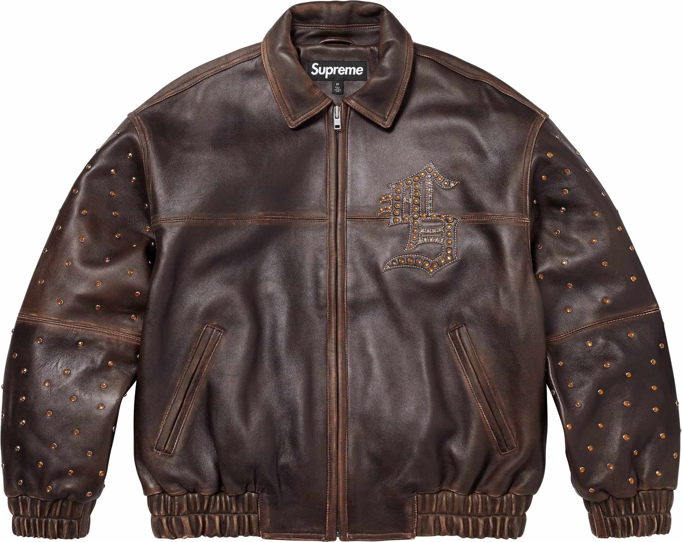 Gem Studded Leather Jacket view 6